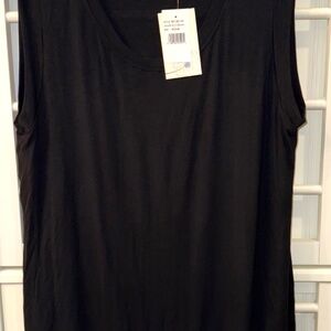 Everleigh Black Sleeveless Tee Top Size Medium BRAND NEW